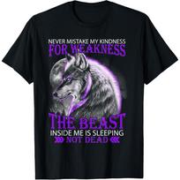 Never Mistake My Kindness For Weakness Wolf T-Shirt S juoda