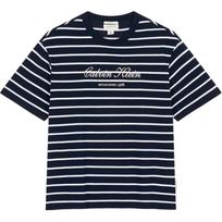Calvin Klein Striped Logo Crew Neck Short Sleeve T-Shirt Men tops 4RF204G-CEF S gray