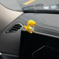 Auto Interior Decoration Center Console Dinosaur Decoration 4PCS Colorful Car Decoration Cute Animal Ornament For Vehicles france gray