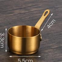60/80/100ml Small Sauce Pan Pot Gravy Stainless Steel Milk Pot Small Sauce Pan Non-Stick Small Saucepan brown