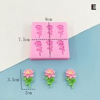Lotus/Sunflower/Plum Blossom Silicone Mold Flower Fondant Cake Decorating Tool Chocolate Gumpaste Soap Clay Mold Baking Tool
