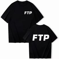 Ftp Printed T-shirt and Women's Harajuku Rap s Music Short Sleeve Casual Clothes T Shirt S white