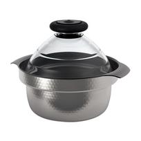 HARIO Rice Cooker, Yukihira style, IH compatible, 1-3 cup capacity, Silver (Yukihira style) GIS-200 black