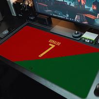 C Ronaldo Mouse Pad Large Gaming Table Cushion Non-slip Laptop Tablet Big Mousepad XXL Mat Mini PC Playmat With Lock edge_XIA 30cmx60cm(11.8x23.6inch) red