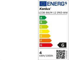 Led juosta Kanlux Lcob 8w/m 5m, 3000k, Ip65, 12v Dc