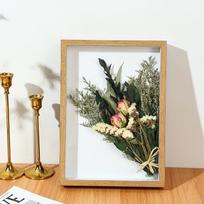 3D Sieninis vienturo medžio nuotraukų rėmelis džiovintiems gėlėms ir drugelių preparatams - Rankų darbo „pasidaryk pats“ vitrina 6 inch (10.2x15.2)cm beige