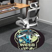 1 vnt. Rick and Morty biuro apvalus kilimas, vidinis kilimėlis, tinkamas biurui, miegamajam, svetainei, namų dekoravimui, kambario dekorui, biurui a0928133 80cm by 80cm gray