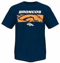 Denver Broncos Mens Short Yardage 14 Synthetic Short Sleeve T shirt 2XL black
