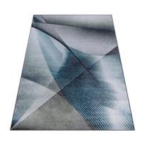 Žalias pilkas kilimas 160x220 cm svetainei neslystantis modernus raštas