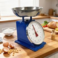 10Kg Mechanical Kitchen Food Scale with Detachable Tray Vintage Mechanical Kitchen Scale for Farmhouse Decor & Meal Prep China Mainland blue
