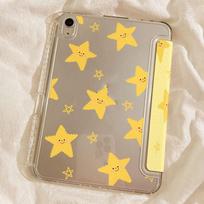 Smiley Star Suitable for iPad Pro 11-inch Y Folding Sticker Tablet Protective Case with Pen Slot iPad Pro13-inch ipad mini6 8.3inch (2021)-8 yellow