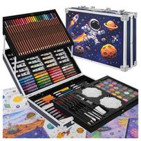 Rinkinys Rivex R359, piešimo ir tapybos, astronauto motyvo, 145 dalių, lagamine