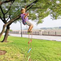Kids Climbing Rope Ladder Strong Tensile Multi Layer Weave Soft Colorful Climber Training Accessories for Home white