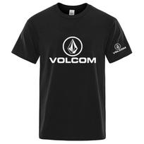 Volcom 2025 New Unisexs Quick Dry Ordinary Designer Thin Short Sleeve Sport T Shirt Fitness Breathable Versatile Tops 2XL yellow