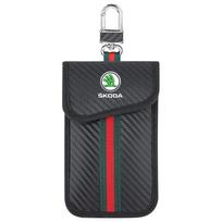 Automobilio rakto dėklas Signalų blokavimo krepšys RFID apsaugos kišenė Skoda Kylaq Elroq Octavia Enyaq Kamiq Scala Rapid Superb Karoq Fabia nlvg96 black