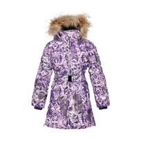 Huppa Mergaičių žieminis paltas YASMINE, dark lilac pattern