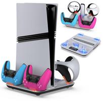 Daugiafunkcinė aušinimo stotelė ir įkroviklis PS5 ir PS VR2 LED