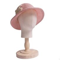 Kids Wig Stand Children Hat Display with Wood Holder Caps Storage Rack for gray