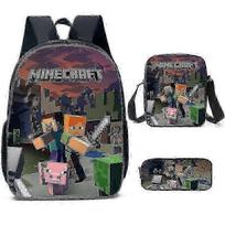 Minecraft pradinės ir vidurinės mokyklos kuprinės Minecraft žaidimo periferinė kuprinė trijų dalių rinkinys aukštos kokybės