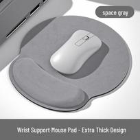 Ergonomic Non-Slip Memory Foam Wrist Rest Mouse Pad for Office & Gaming gray