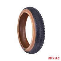 Rubber Bike Folding Tires Snow Beach Bicycle Replacement Tire 20 x 3.0 Inch Fat Bike Tire black