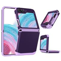 Vyriai, skirti Z Flip 5 Case Smūgiams atspari mobiliojo telefono apsauga, skirta Samsung Galaxy Z Flip5 telefonui purple for Z Flip5 blue