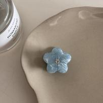 2Pcs Floral Acetic Acid Small Grab Clip Fashion Hairpin Fresh Mini Floral High-end Princess Head Cute Hair Accessory gray
