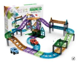 Magnetinė trasa su automobiliais – 59 elementai