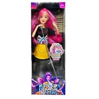 Kpop Demon Hunters// Live-Action Figure Toy Collection //with Theme Song Colorful Lights Action Figures// designed for Fans And gray