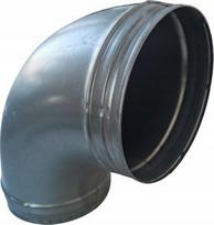 Koleno Spiro 200 mm 90° cinkuotas ventiliacijai