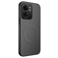 For Motorola Moto Edge 40 Neo Carbon Fiber Texture Wireless Charging Magnetic Case For Motorola Edge 40 5G ShockProof Phone Case Motorola Edge 40 Neo gray