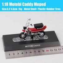 Classic 1:18 Scale Tiny Motobi Caddy 50cc Moped Model Scooter Diecast Vehicles Bike Toy Motorcycle Collection Red