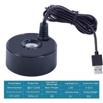 1Pc 5V Usb Mist Maker Fogger Nebulizer Water Fountain Fish Tank Pond Garden Decoration Atomizer Head With 4 Led Colorful Lights A1 black