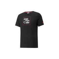 PUMA X Coca Cola Puma X Coca Cola T Shirts Men's Black Crew Neck Moderate Straight Fit 536158-01 M juoda