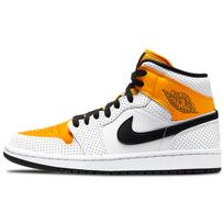 Air Jordan 1 Mid 'Perforated White University Gold' Women's Jordan BQ6472-107 37.5 white