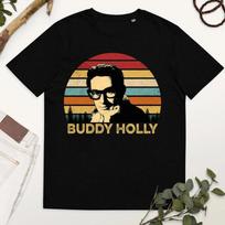 Buddy Holly Black Cotton T-Shirt All size S-345XL Unisex T-Shirt XXXXL beige