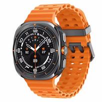 Ocean Band For Samsung Galaxy Watch ultra Strap 47mm Accessories Sport silicone Bracelet correa Galaxy Watch 8/8 classic Strap galaxy watch 7 ultra oranžinė