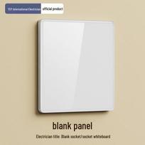 Smart White Glass 2-Gang Switch Panel, Single Fire, Voice-Controlled, Mijia APP Compatible. white