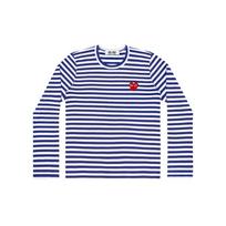 Comme des Garçons PLAY COMME des GARCONS PLAY Dryžuoti Didelio Širdies Ilgomis Rankovėmis Marškinėliai 'Mėlyni/Balti' Vyriški AZ-T164-051-2 XL blue
