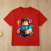 Roblox Themed Kids T Shirt Boys Girls Fashion Game Character Print Cotton Short Sleeve Tees for Everyday Play 100