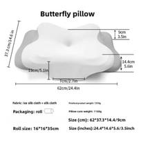 Ergonomic Memory Foam Cervical Pillow for Neck Pain Relief Cover Dual Height Support for All Sleep Positio gray
