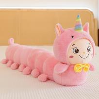 Super mielas vienaragio vikšro pliušinis žaislas mergaitėms, miegančioms, ilga pagalvė berniukams, dinozaurams, lėlėms, pagalvė 50cm【0.4kg】 rožinė