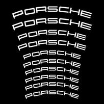 Automobilio stabdžių suportų lipdukas Aukštos temperatūros vandeniui atsparus lipdukas Porsche Cayenne Panamera Macan 911 Taycan Boxster Cayman Pajun white