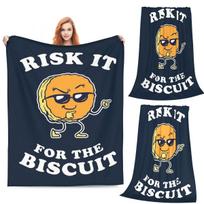 Rizikuok dėl sausainio Antklodė Minkšta Šilta Flanelinė Mesti Antklodė Lovatiesė Lovai Svetainei Iškylai Kelionėms Namams Sofai Size: 75*100cm, Weight: 230 GSM orange