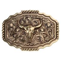 Bull Heads Belt Buckle Cowboy Belt Buckle Fits 1.5-1.6  Wide Belt Multiple Style black