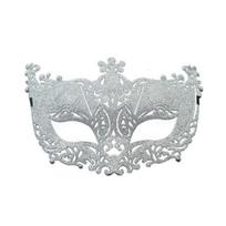 Pusė veido maskarado kaukė moterims, tuščiavidurė, išraižyta, blizganti, vakarėlio kaukė, lengva, patogi, su elastine juostele, Helovino kostiumo aksesuaras sidabras