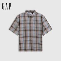 Gap Unisex Plaid Short Sleeve Casual Shirt 175/96A