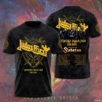 Judas Priest Grupė 3D Spausdinimo Marškinėliai Vyrams Moterims Mada Apvalia Kaklo Trumpomis Rankovėmis Viršutiniai Drabužiai Marškinėliai Roko Muzikos Drabužiai Hip Hop T-shirt Vyriškas S brown