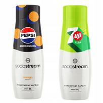Set of 2 Sodastream concentrates and syrups. Pepsi MAX Mango Zero + 7Up free