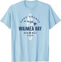 Hawaii Waimea Bay North Shore Oahu Surfing T-Shirt S įvairiaspalvis